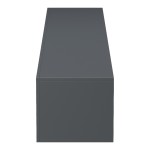 Έπιπλο τηλεόρασης επιτοίχιο με Led Rival pakoworld ανθρακί 210x35x30εκ