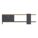 Έπιπλο τηλεόρασης Standi pakoworld σε sonoma-ανθρακί 120x25x36.8εκ
