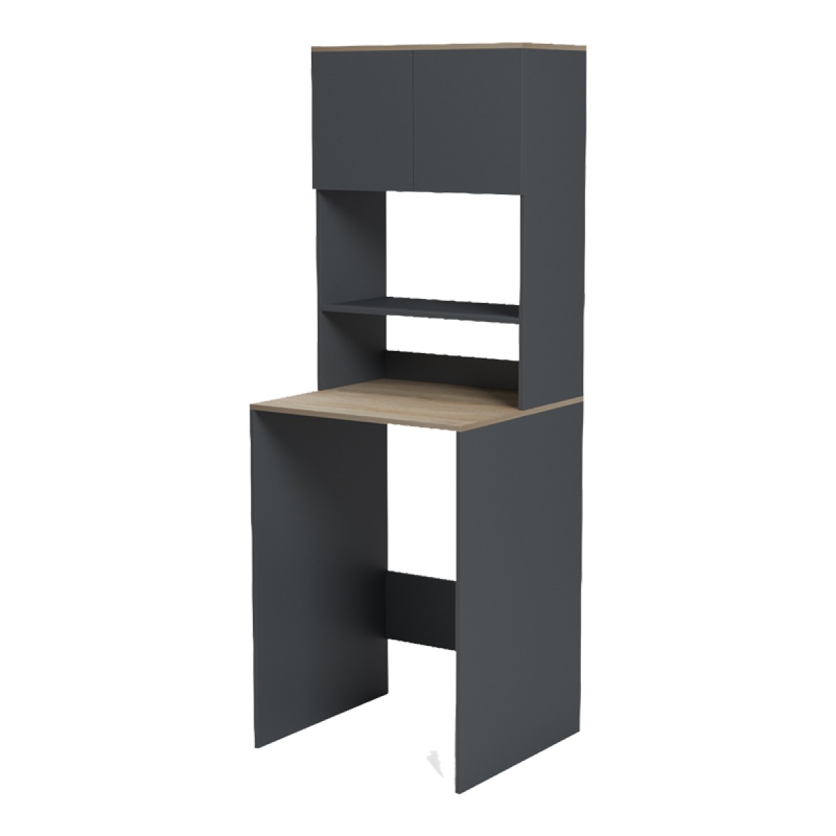 Έπιπλο πλυντηρίου Chaxe pakoworld ανθρακί-sonoma 65x32.5x183.6εκ