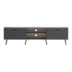Έπιπλο τηλεόρασης Gorna pakoworld sonoma-ανθρακί 180x35x48.6εκ