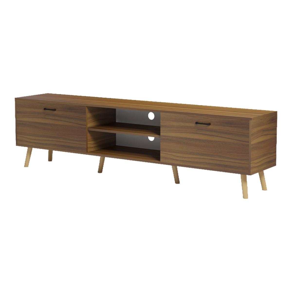 Έπιπλο τηλεόρασης Gorna pakoworld καρυδί 180x35x48.6εκ