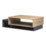 Τραπέζι σαλονιού Dekost pakoworld σε sonoma-ανθρακί 105x50x32εκ