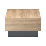 Τραπέζι σαλονιού Dekost pakoworld σε sonoma-ανθρακί 105x50x32εκ