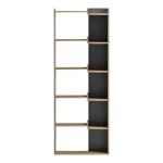 Βιβλιοθήκη Corpus pakoworld sonoma - ανθρακί 61x22x162εκ