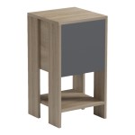 Κομοδίνο Reppo pakoworld sonoma-ανθρακί 30x30x55εκ