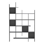 Βιβλιοθήκη Manco pakoworld ανθρακί 122x25.5x188εκ