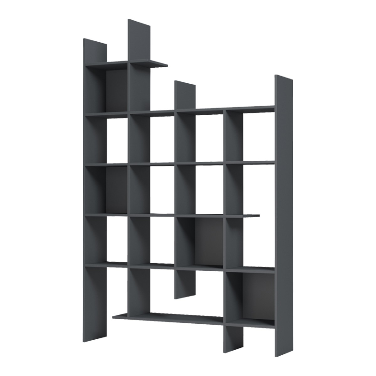 Βιβλιοθήκη Manco pakoworld ανθρακί 122x25.5x188εκ