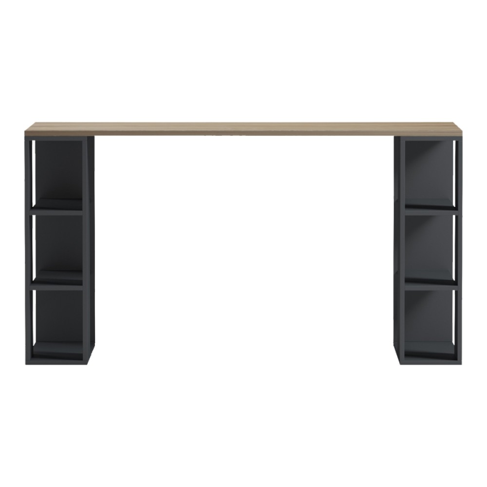 Γραφείο εργασίας Praga pakoworld ανθρακί- sonoma 140x60x75εκ