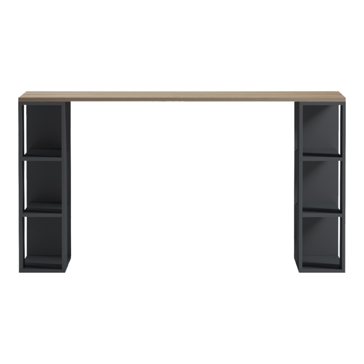 Γραφείο εργασίας Praga pakoworld ανθρακί- sonoma 140x60x75εκ
