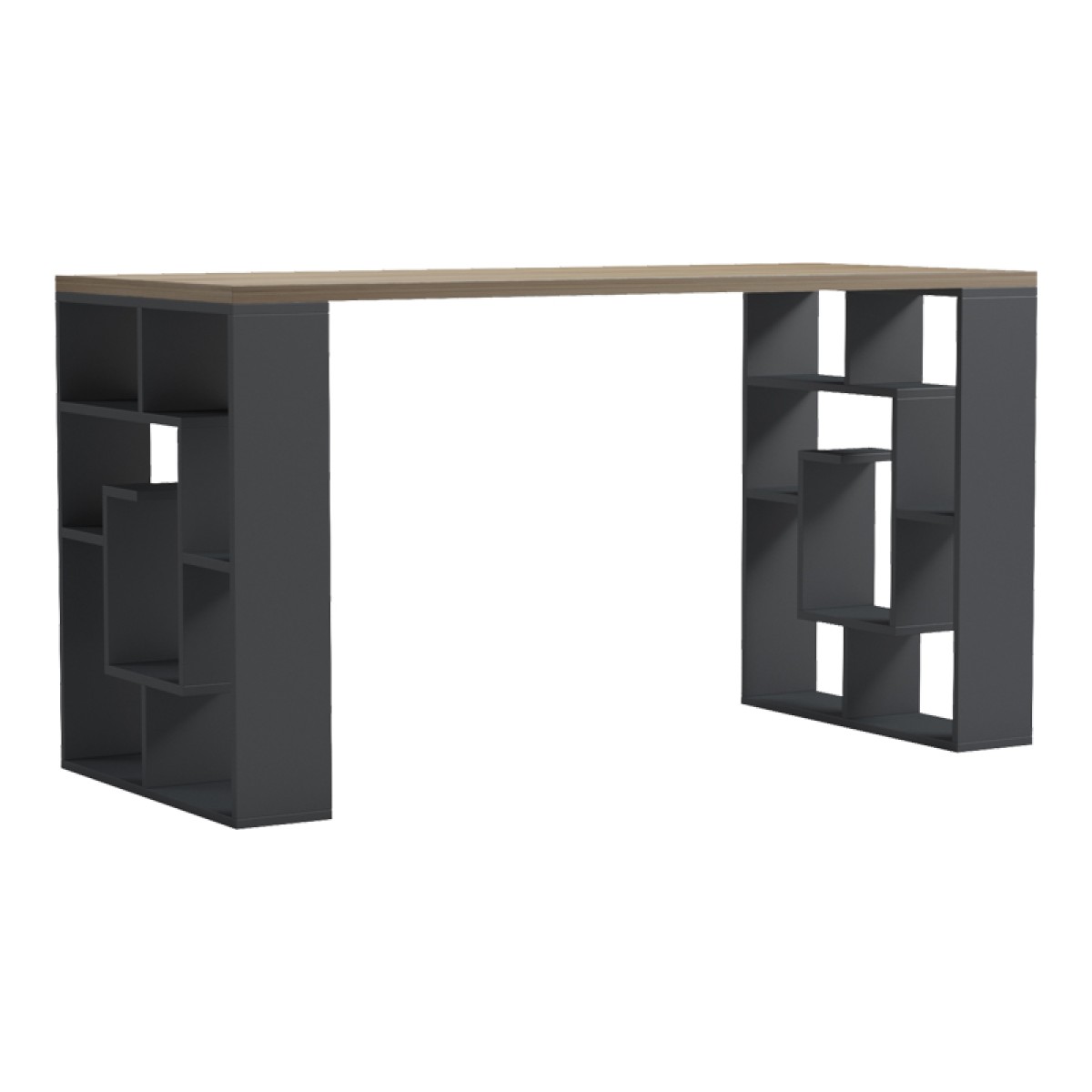 Γραφείο εργασίας Lovet pakoworld ανθρακί-sonoma 140x60x72εκ