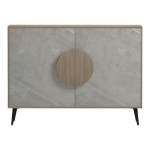 Μπουφές Gora pakoworld sonoma-μπεζ οψη μαρμαρου 110x35.5x82εκ