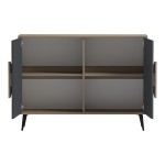 Μπουφές Gora pakoworld sonoma-ανθρακί 110x35.5x82εκ