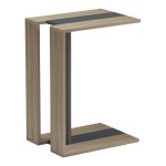 Βοηθητικό τραπέζι Muju pakoworld sonoma- ανθρακί  30x40x55εκ