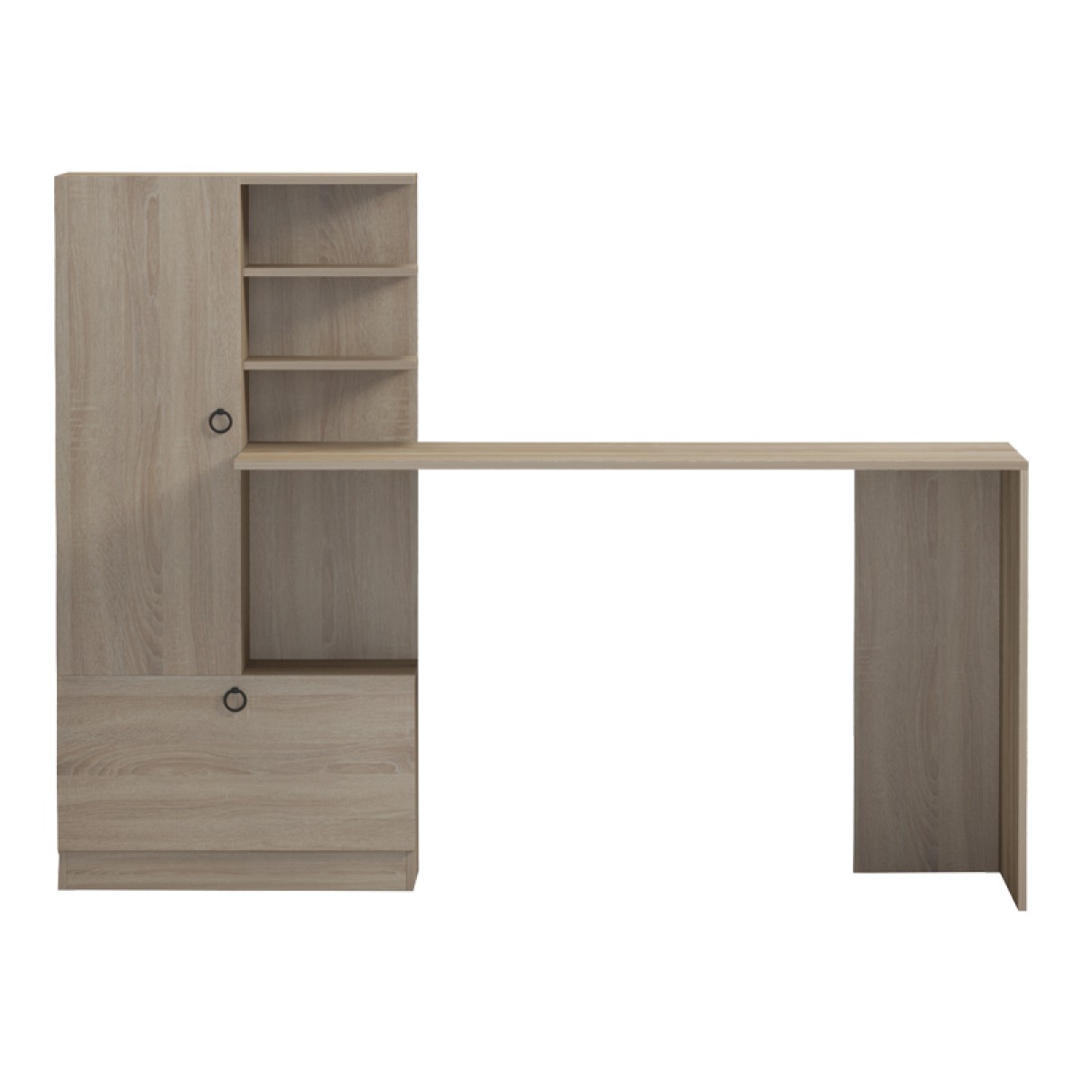 Γραφείο εργασίας με βιβλιοθήκη Felanbo pakoworld sonoma 160x60x125εκ