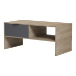 Τραπέζι σαλονιού Felina pakoworld sonoma-ανθρακί 100x50x45εκ