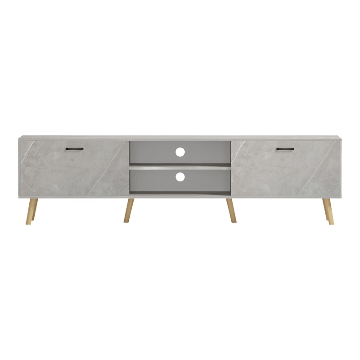 Έπιπλο τηλεόρασης Gorna pakoworld μπεζ εφέ μαρμάρου 180x35x48.6εκ