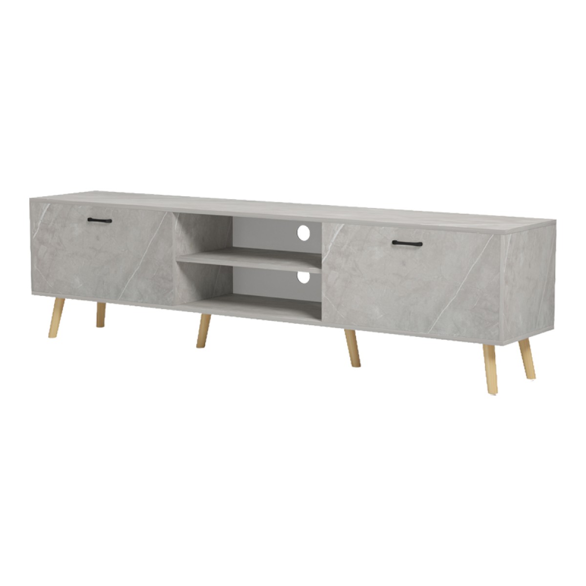Έπιπλο τηλεόρασης Gorna pakoworld μπεζ εφέ μαρμάρου 180x35x48.6εκ