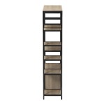 Επιδαπέδια ραφιέρα Ranea pakoworld sonoma-μαύρο 85x32x150εκ