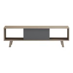 Τραπέζι σαλονιού Elonza pakoworld sonoma-ανθρακί 120x60x36εκ
