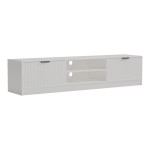 Έπιπλο τηλεόρασης Lemardo pakoworld λευκό 180x40x40εκ