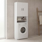 Έπιπλο πλυντηρίου Tzelio pakoworld λευκό 65x30x180εκ