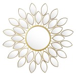 Καθρέπτης Flower pakoworld χρυσό 83x2.5x83εκ Καθρέπτης Flower pakoworld χρυσό 83x2.5x83εκ