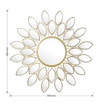Καθρέπτης Flower pakoworld χρυσό 83x2.5x83εκ Καθρέπτης Flower pakoworld χρυσό 83x2.5x83εκ