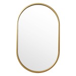 Καθρέπτης Ellipse pakoworld χρυσό 50x2x80εκ Καθρέπτης Ellipse pakoworld χρυσό 50x2x80εκ
