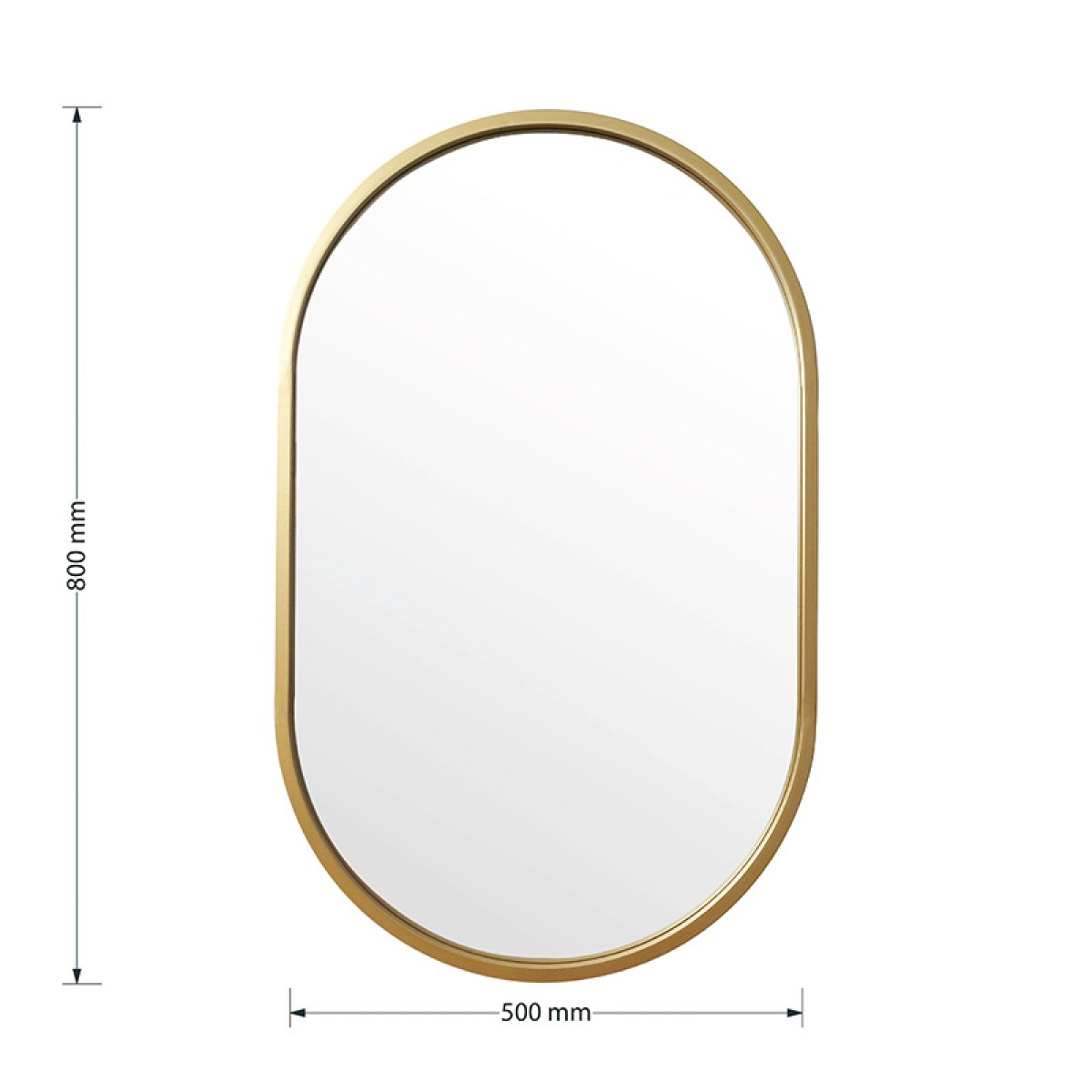 Καθρέπτης Ellipse pakoworld χρυσό 50x2x80εκ Καθρέπτης Ellipse pakoworld χρυσό 50x2x80εκ