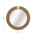 Καθρέπτης Rope pakoworld φυσικό 60x2x60εκ Καθρέπτης Rope pakoworld φυσικό 60x2x60εκ