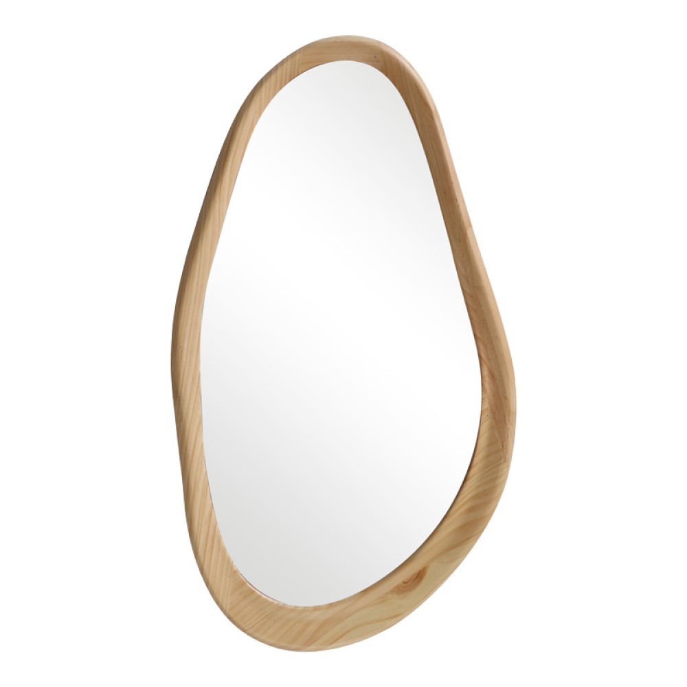 Καθρέπτης οβάλ Baloa pakoworld mdf σε φυσική απόχρωση 44x4x80εκ