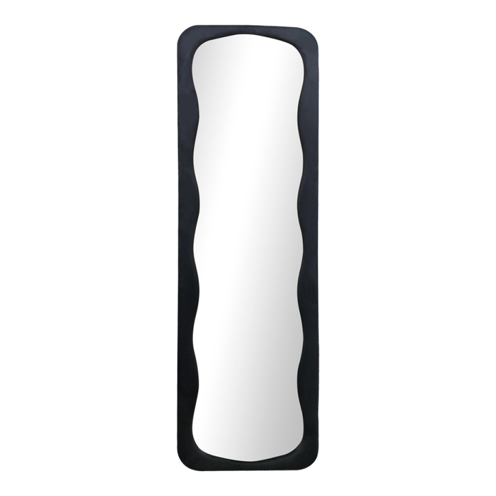 Καθρέπτης δαπέδου Lezour pakoworld βελούδο σε μαύρη απόχρωση 50x5x170εκ