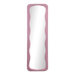 Καθρέπτης δαπέδου Lezour pakoworld βελούδο σε σάπιο μήλο απόχρωση 50x5x170εκ