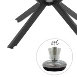 Tραπέζι Lydia pakoworld MDF επεκτεινόμενο καρυδί-μαύρο 120-160x120x79εκ Tραπέζι Lydia pakoworld MDF επεκτεινόμενο καρυδί-μαύρο 120-160x120x79εκ