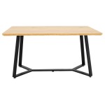 Tραπέζι Gemma pakoworld sonoma-μαύρο 140x80x75εκ Tραπέζι Gemma pakoworld sonoma-μαύρο 140x80x75εκ