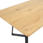 Tραπέζι Gemma pakoworld sonoma-μαύρο 140x80x75εκ Tραπέζι Gemma pakoworld sonoma-μαύρο 140x80x75εκ