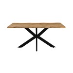 Tραπέζι Gilman pakoworld MDF sonoma-μαύρο 150x90x75εκ Tραπέζι Gilman pakoworld MDF sonoma-μαύρο 150x90x75εκ