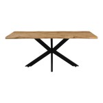 Tραπέζι Gilman pakoworld MDF sonoma-μαύρο 180x90x75εκ Tραπέζι Gilman pakoworld MDF sonoma-μαύρο 180x90x75εκ