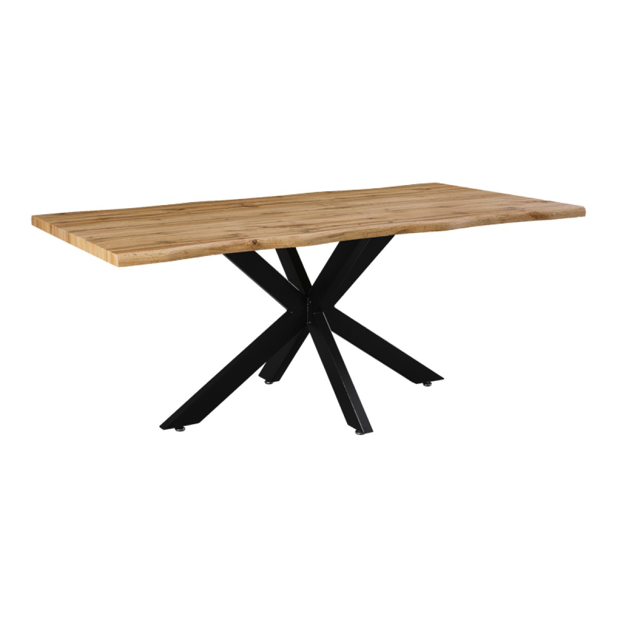 Tραπέζι Gilman pakoworld MDF sonoma-μαύρο 180x90x75εκ Tραπέζι Gilman pakoworld MDF sonoma-μαύρο 180x90x75εκ