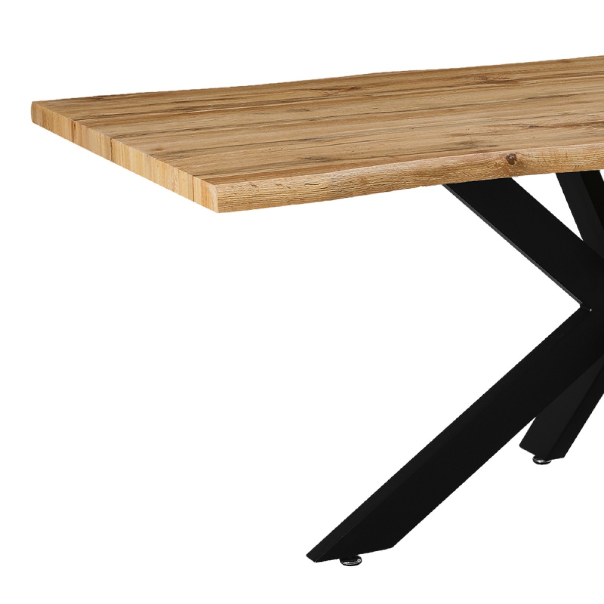 Tραπέζι Gilman pakoworld MDF sonoma-μαύρο 180x90x75εκ Tραπέζι Gilman pakoworld MDF sonoma-μαύρο 180x90x75εκ
