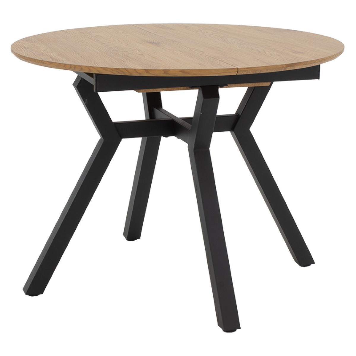 Tραπέζι Frances pakoworld επεκτεινόμενο MDF sonoma-μαύρο 100-140x100x75εκ Tραπέζι Frances pakoworld επεκτεινόμενο MDF sonoma-μαύρο 100-140x100x75εκ