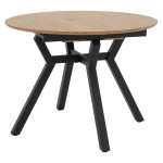 Tραπέζι Frances pakoworld επεκτεινόμενο MDF sonoma-μαύρο 100-140x100x75εκ Tραπέζι Frances pakoworld επεκτεινόμενο MDF sonoma-μαύρο 100-140x100x75εκ