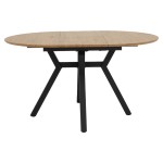 Tραπέζι Frances pakoworld επεκτεινόμενο MDF sonoma-μαύρο 100-140x100x75εκ Tραπέζι Frances pakoworld επεκτεινόμενο MDF sonoma-μαύρο 100-140x100x75εκ