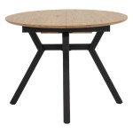 Tραπέζι Frances pakoworld επεκτεινόμενο MDF sonoma-μαύρο 100-140x100x75εκ Tραπέζι Frances pakoworld επεκτεινόμενο MDF sonoma-μαύρο 100-140x100x75εκ