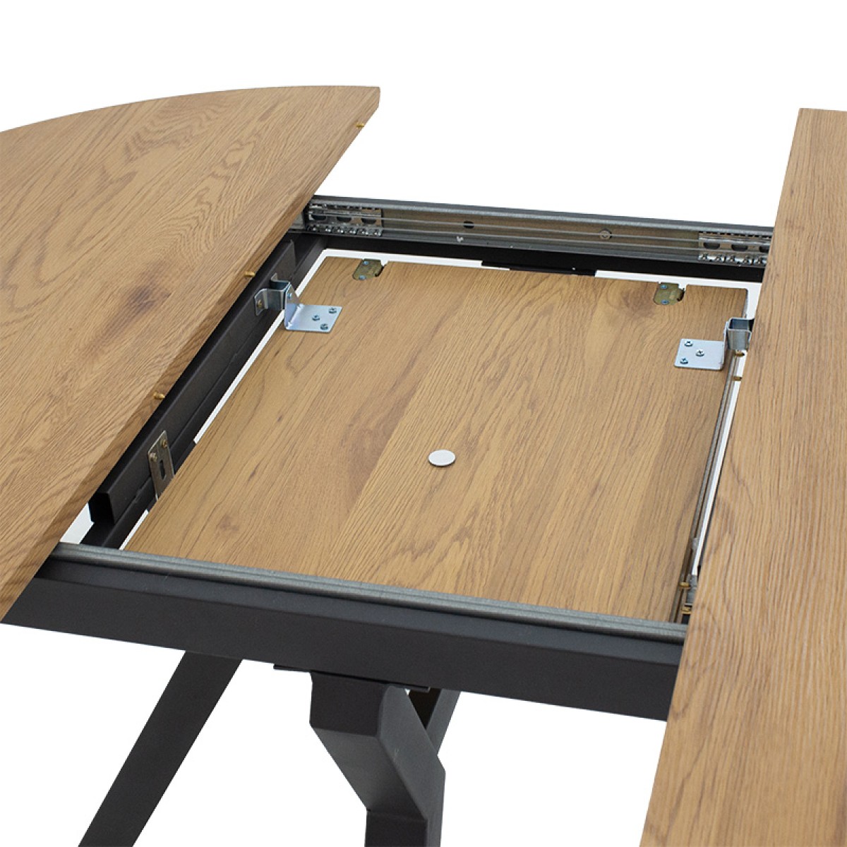 Tραπέζι Frances pakoworld επεκτεινόμενο MDF sonoma-μαύρο 100-140x100x75εκ Tραπέζι Frances pakoworld επεκτεινόμενο MDF sonoma-μαύρο 100-140x100x75εκ
