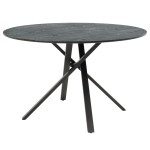 Tραπέζι Cerco pakoworld MDF μαύρο Φ120x75εκ Tραπέζι Cerco pakoworld MDF μαύρο Φ120x75εκ