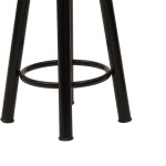Σκαμπό μπαρ Onyx pakoworld ξύλο δρυς-μέταλλο μαύρο gloss Φ33x77εκ Σκαμπό μπαρ Onyx pakoworld ξύλο δρυς-μέταλλο μαύρο gloss Φ33x77εκ