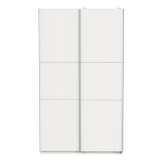 Ντουλάπα ρούχων Kawen pakoworld δίφυλλη με συρόμενες πόρτες λευκό 116.5x60x203εκ