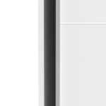 Ντουλάπα ρούχων Kawen pakoworld δίφυλλη με συρόμενες πόρτες λευκό 116.5x60x203εκ