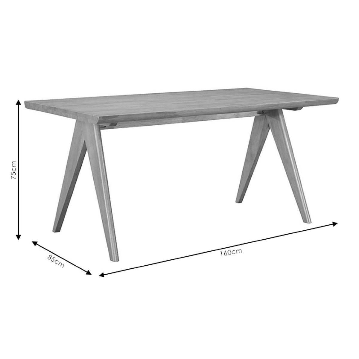 Τραπέζι Winslow pakoworld ξύλο rubberwood ανοικτό καρυδί 160x85x75εκ Τραπέζι Winslow pakoworld ξύλο rubberwood ανοικτό καρυδί 160x85x75εκ